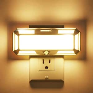 2-Watt 3000K Soft White Retro Plug In Dimmable Dusk to Dawn Integrated LED Night Light