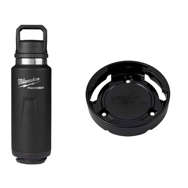 PACKOUT BLACK 36 oz. Insulated Bottle W/PACKOUT Mount