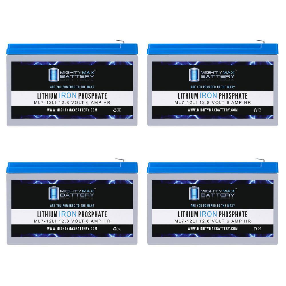 12-Volt 7 AH Lithium Replacement Battery Compatible with Leoch LP12-7.0 4-Pack price history on PriceWatchPro