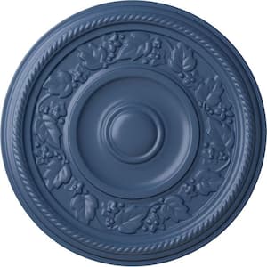 16-1/8" x 3/4" Tyrone Urethane Ceiling Medallion (Fits Canopies upto 6-3/4"), Hand-Painted Americana