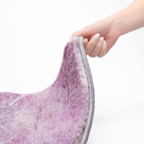 Dream Shag Premium Machine Washable Abstract ADS511 Purple 9 ft. x 12 ft. Area Rug