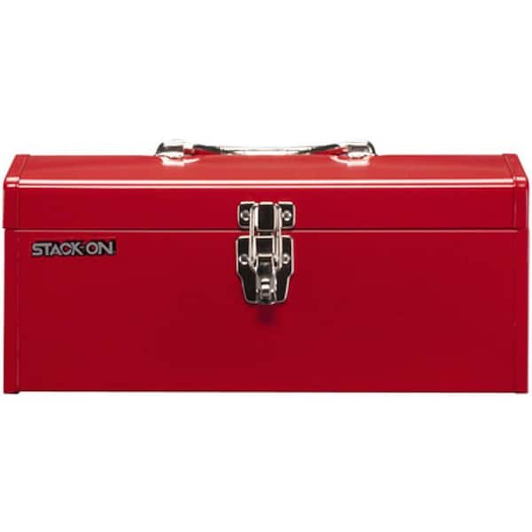 Stack-On 16 in. Hip Roof Steel Tool Box in Red
