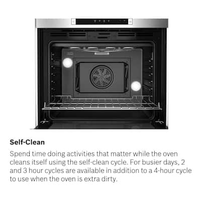 800 Series 30 in. Single Electric Wall Oven with European Convection Self-Cleaning in Stainless Steel