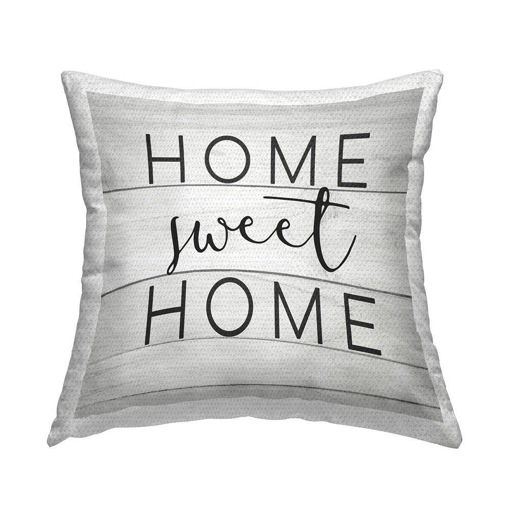 Sweet Home Country Rustic Phrase Grey Square Outdoor Throw Pillow price history on PriceWatchPro