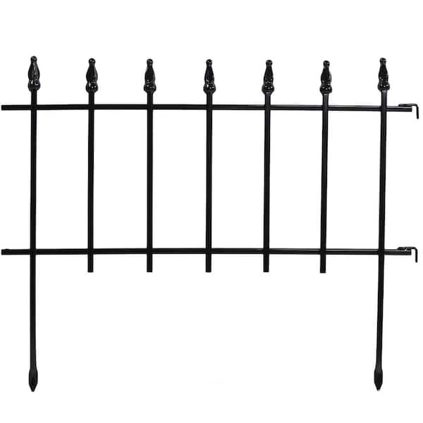 Sunnydaze Decor Roman 22 in. W x 18 in. H Steel Wire Garden Fence (5-Pack)