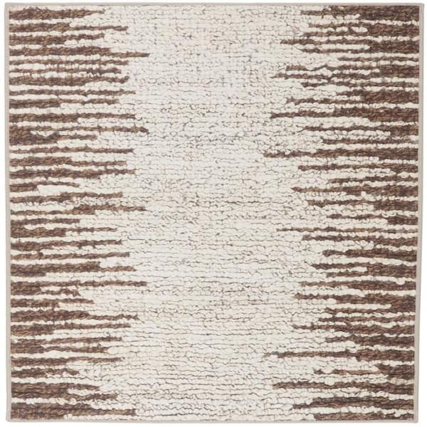 Moss Machine Washable Russet 6 ft. x 9 ft. Indoor Area Rug