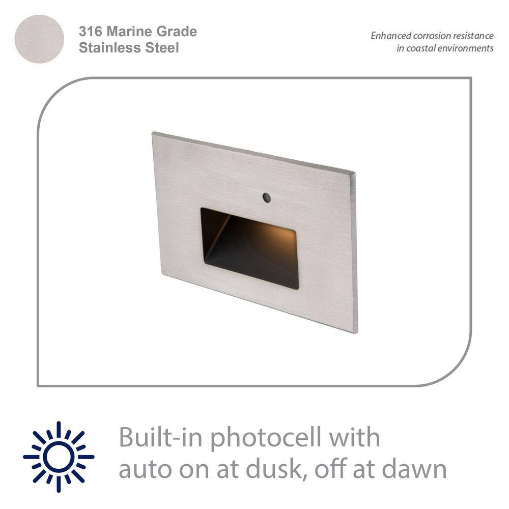 Stainless Steel Dimmable LED Step Light with Photocell