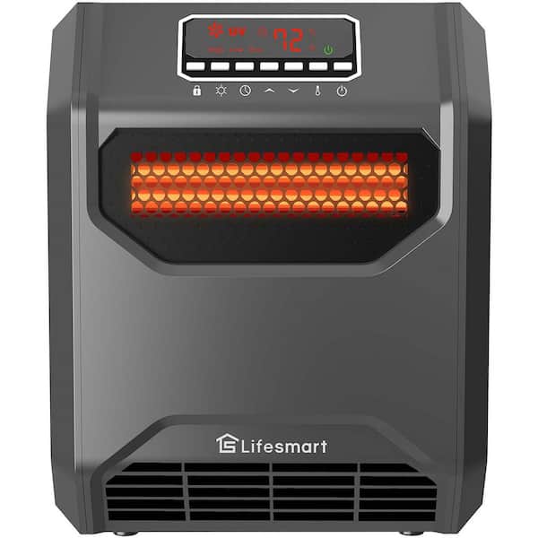 Lifesmart 1500-Watt Electric Front Intake Vent 6-Element Infrared Heater with UV Light
