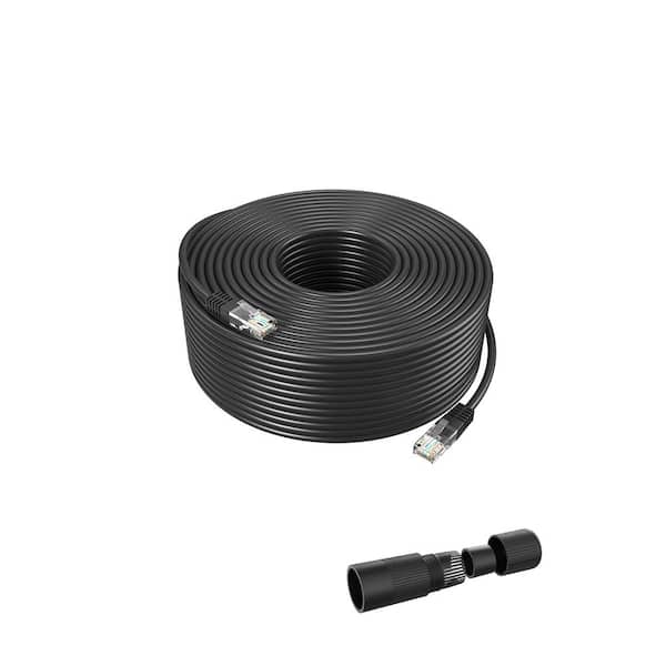 LOOCAM 100 ft. Cat 6 UTP Ethernet Cable, 26AWG RJ45,550MHz Ethernet Cable, 1Gbps Transfer Speed, Black