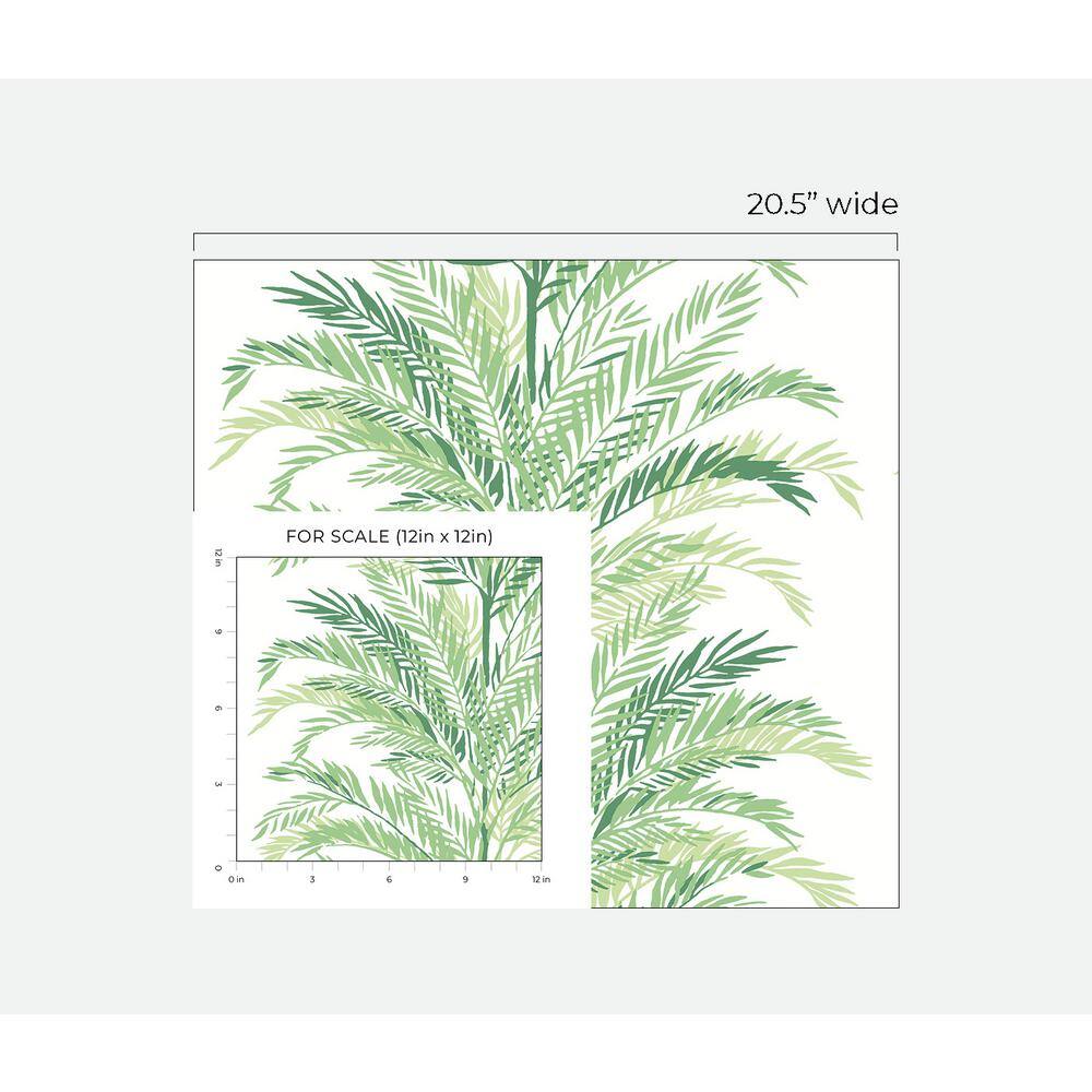 Paradise Green Palm Vinyl Peel and Stick Wallpaper Roll
