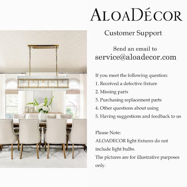 ALOA DECOR 38 in. 5-Light Antique Gold Glam And Modern Handmade