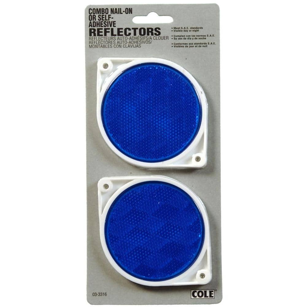 844010 Red 3-inch Plastic Reflectors Single Package with 2 Reflectors 