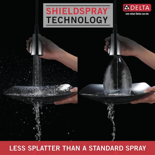 Charmaine Single-Handle Pull-Down Sprayer Kitchen Faucet with Touch2O and ShieldSpray Technologies in Venetian Bronze Charmaine Single-Handle Pull-Down Sprayer Kitchen Faucet with Touch2O and ShieldSpray Technologies in Venetian Bronze