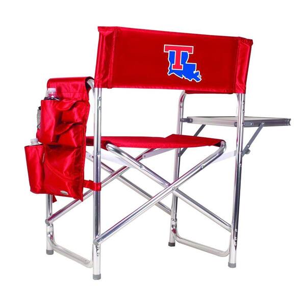Picnic Time Louisiana Tech University Red Sports Chair with Embroidered Logo