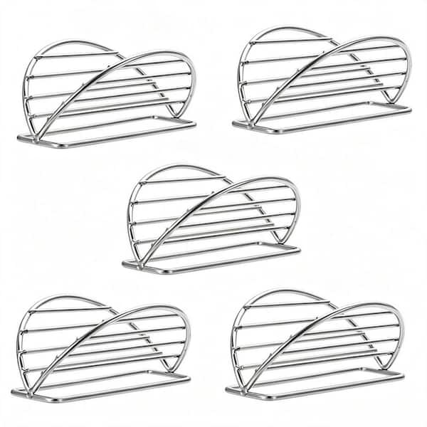 Stainless Steel Taco Holders (Set of 5) for Hard and Soft Shell Tacos, Burritos, and More