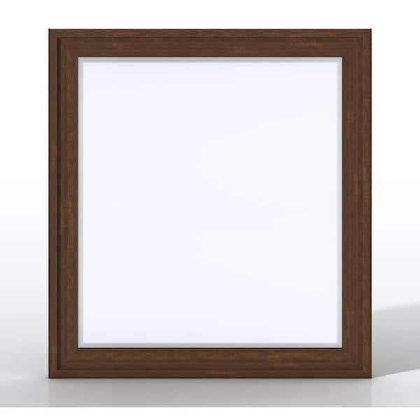 Addison 36 in. W x 39 in. H Rectangular Framed Wall Mirror in Mid-Century Acacia