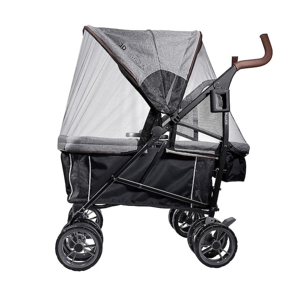 Summer Infant 3D Lite Convenience Wagon in Gray Tweed and Black