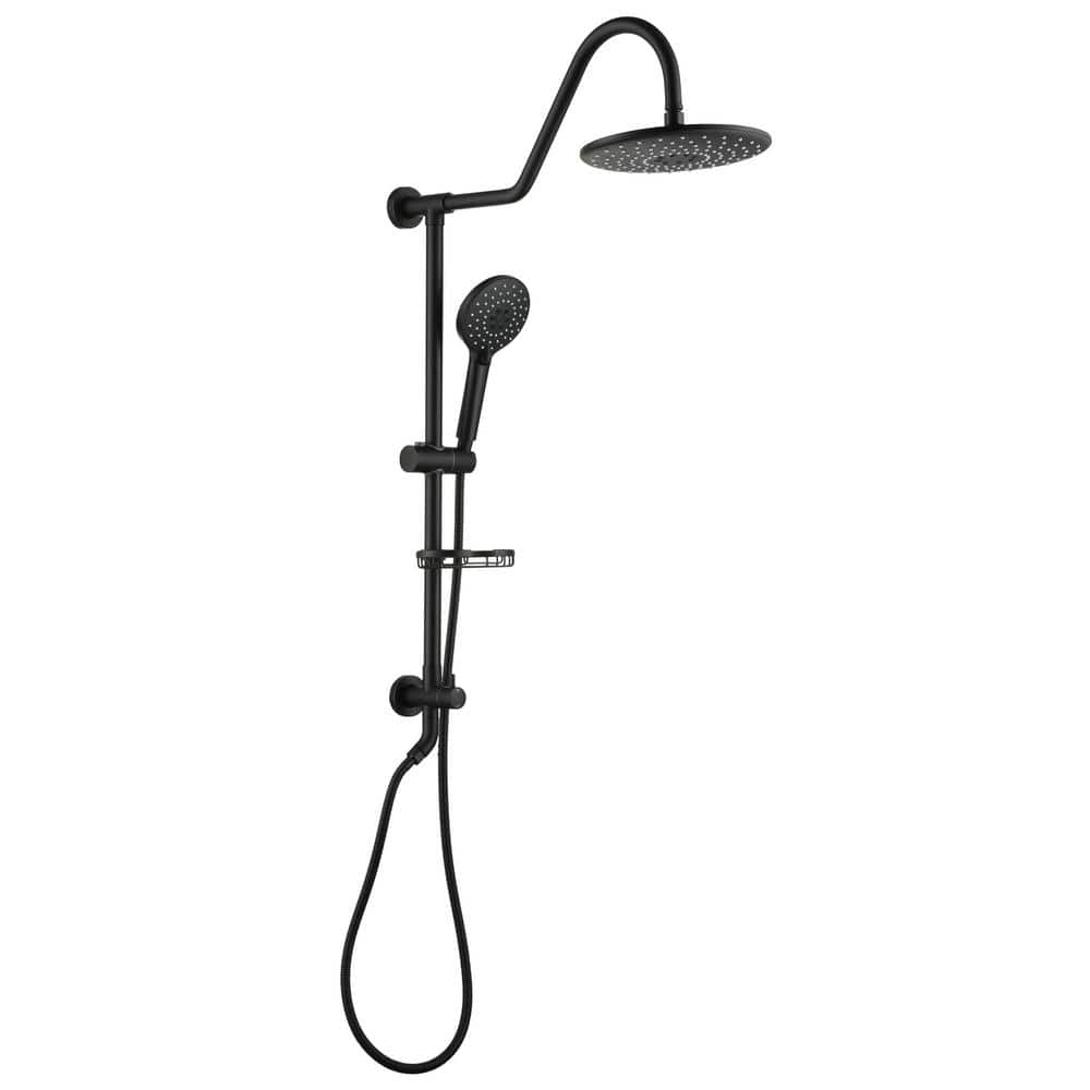 3-Spray Patterns with 2.5 GPM 10 in. Wall Mount Dual Shower Heads with Soap