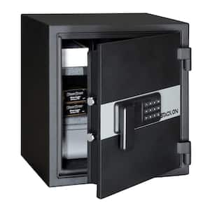 1.2 cu. ft. Personal Fire and Waterproof Safe with Electronic Lock and Jewelry Drawer, Black