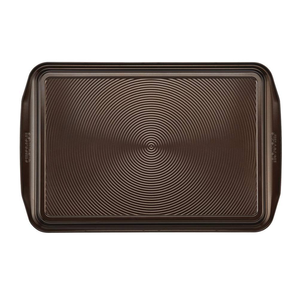 Chocolate Brown Nonstick Steel Cookie Sheet with Cooling Rack