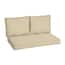 46 in. x 26 in. Outdoor Loveseat Cushion Set in Tan Leala