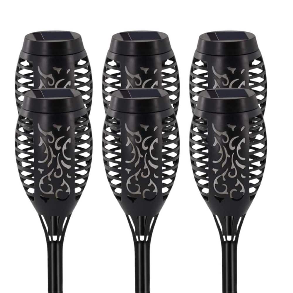 Outdoor Flickering Flame Solar Torch Lights Waterproof for Garden Pathway Patio Decor-Pack price history on PriceWatchPro