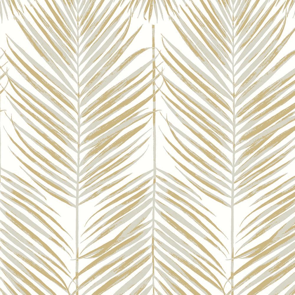 Silver and Gold Marina Palm Unpasted Nonwoven Wallpaper Roll 57.5 sq. ft. price history on PriceWatchPro