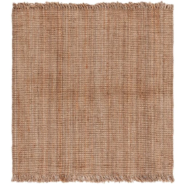 SAFAVIEH Natural Fiber Beige 6 ft. x 6 ft. Solid Woven Square Area Rug