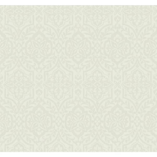 York Wallcoverings 60.75 sq ft Taupe Catherdral Damask Pre-Pasted Wallpaper