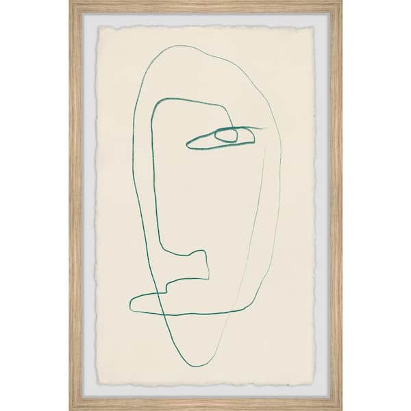 Unbranded "Moody Face" by Marmont Hill Framed Abstract Art Print 45 in. x 30 in.