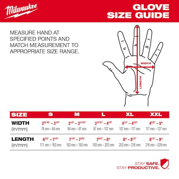 Milwaukee Large Performance Work Gloves 48-22-8722 - The Home Depot