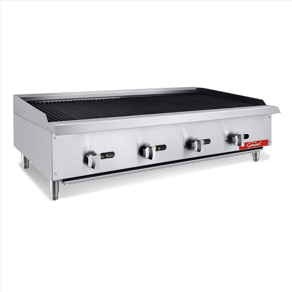 Charbroiler Grill, 4-Burners, 140,000 BTU&#39;s, 48 in. in Stainless Steel