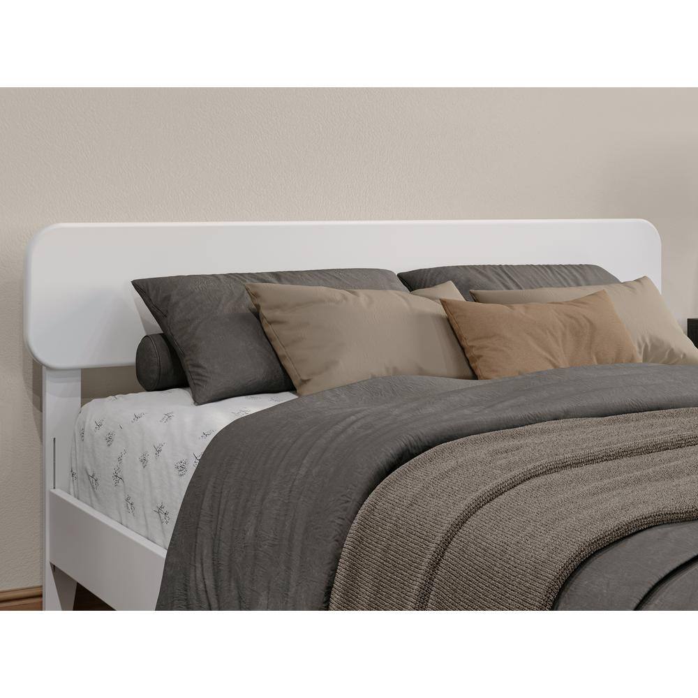 Florence White Queen Solid Wood Low Profile Platform Bed