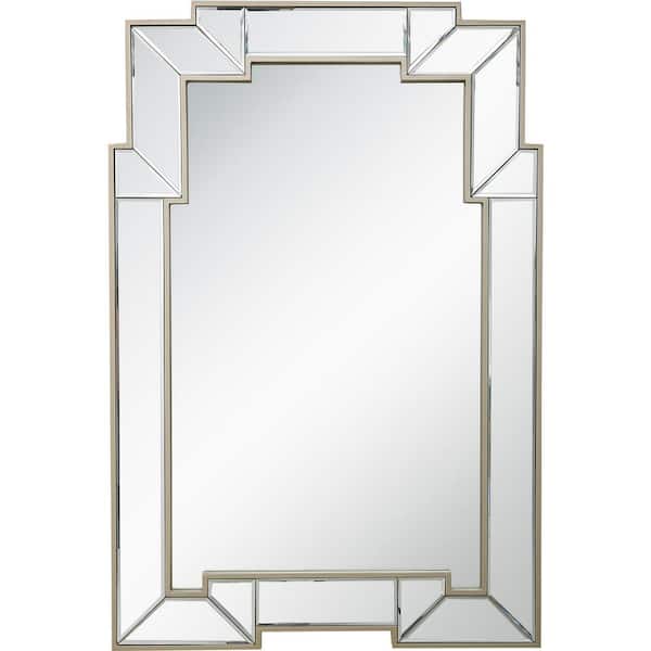 Camden Isle Pinnacle 28 in. x 42 in. Modern Irregular Framed Decorative Mirror