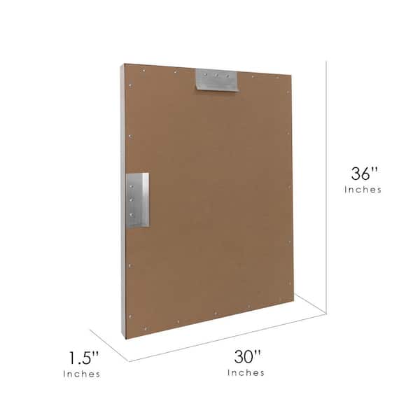 Deco Mirror 30 In W X 36 In H Framed Rectangular Bathroom Vanity Mirror In Brush Nickel 8771 The Home Depot