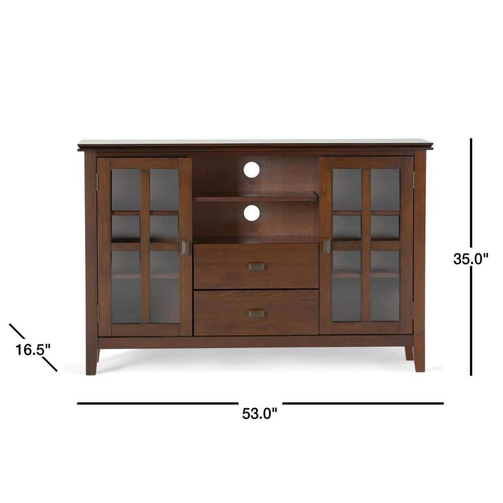 Artisan Natural Aged Brown Solid Pine 53" TV Media Stand