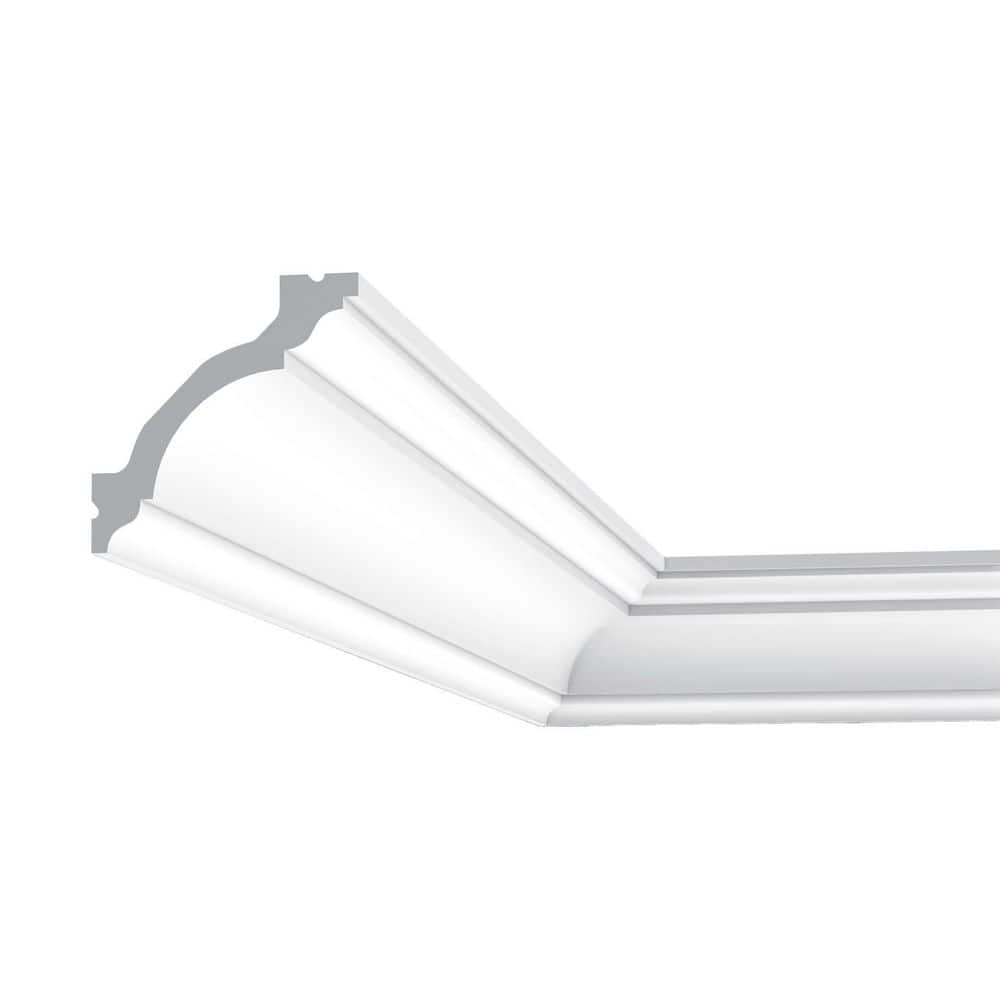 3-1/8 in. x 3-1/8 in. x 78-3/4 in. Primed White Plain Polyurethane Crown Moulding (3-Pack) price history on PriceWatchPro