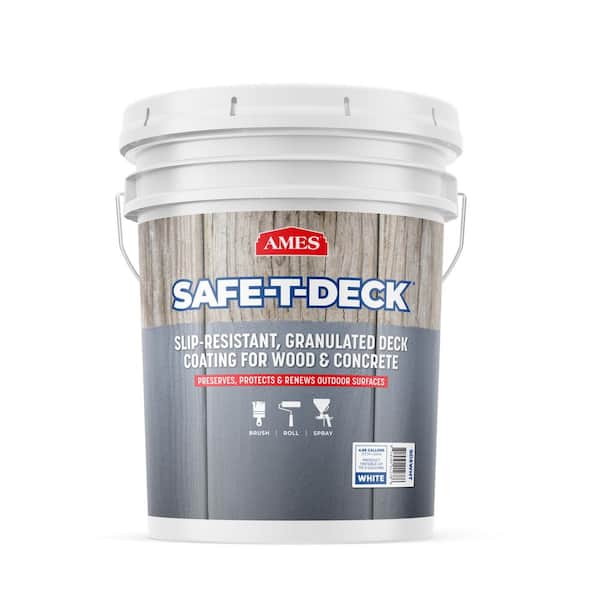 Ames Safe-T-Deck 5 gal. White Slip Resistant Waterproof Deck Coating