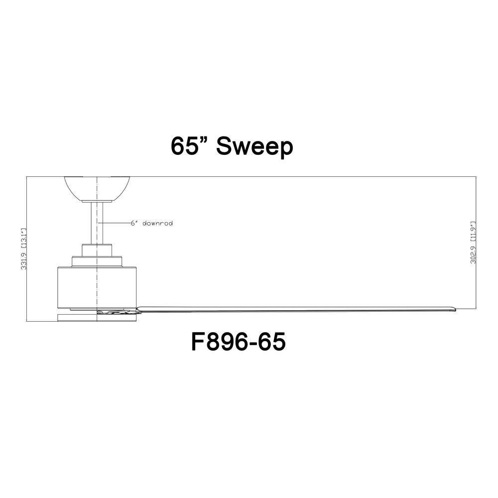 65" Smoked Iron 8-Blade Smart Ceiling Fan with Remote