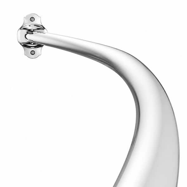 Curved Shower Curtain Rod, Adjustable 40-72 in. Extra Wide Stainless Steel, Rust Proof with Rotatable Brackets, Silver