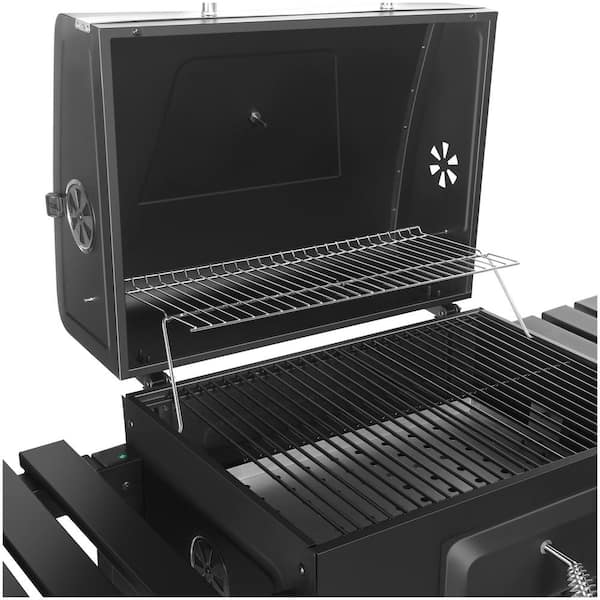 SKONYON Heavy-Duty Portable Cast Iron Charcoal Grill in Black SGFT88289 -  The Home Depot