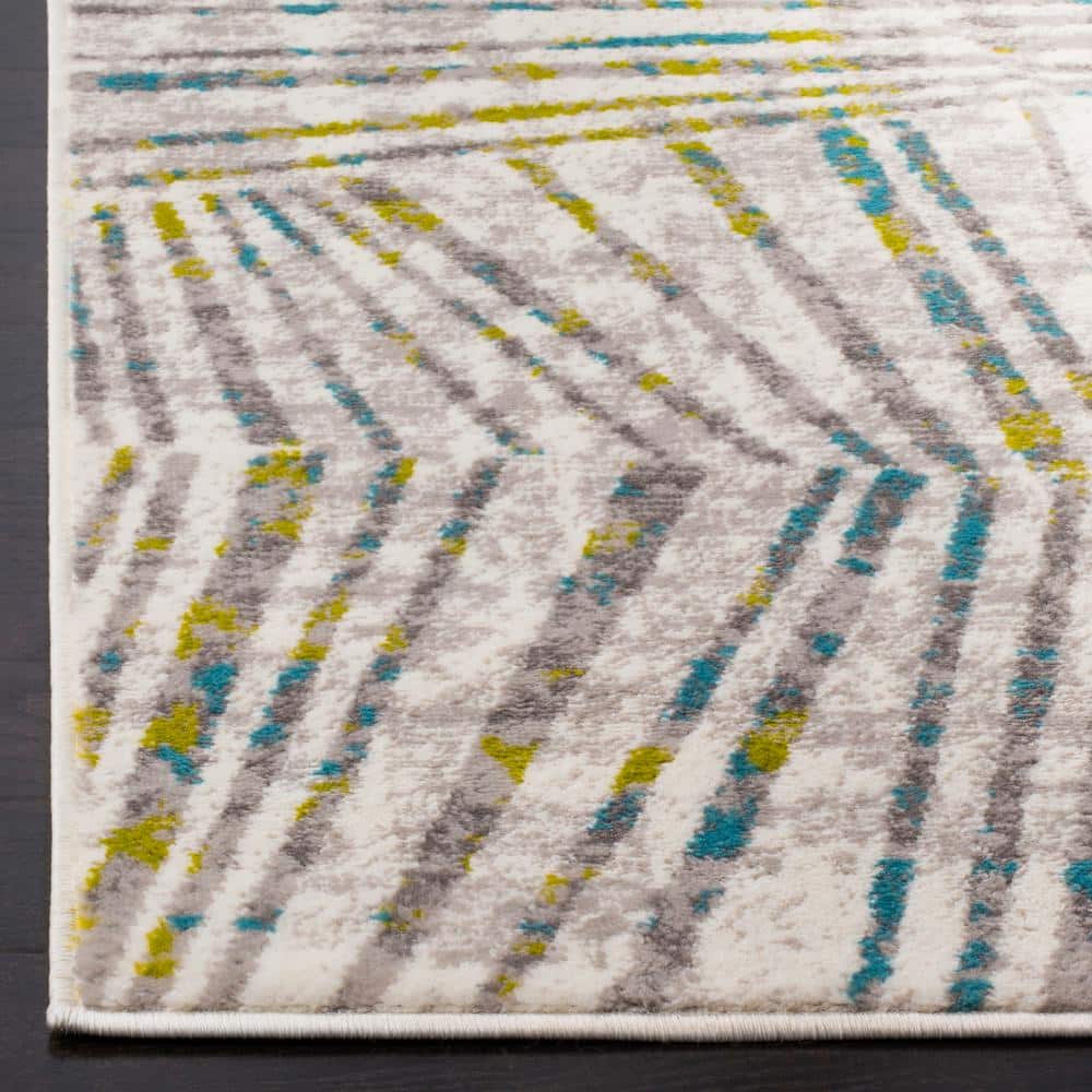 Elysian Gray Medallion 8' x 10' Reversible Synthetic Rug