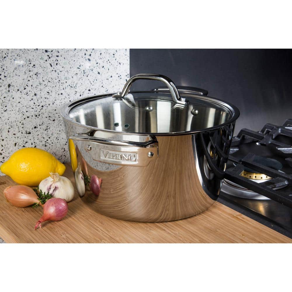 5.2 Qt Stainless Steel Dutch Oven with Glass Lid