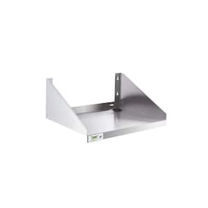 24 x 18 x 11.5 in. Stainless Steel Wall Mounted Microwave Shelf, NSF Listed