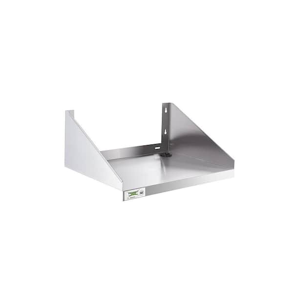 24 x 18 x 11.5 in. Stainless Steel Wall Mounted Microwave Shelf, NSF Listed