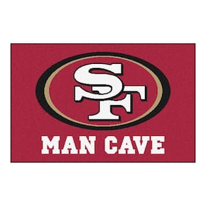 Fan Mats San Francisco 49ers Football Mat, Brown/scarlet