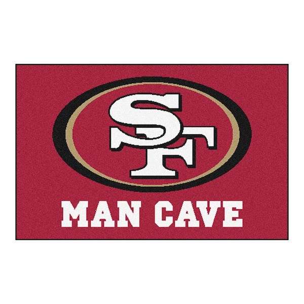 FANMATS San Francisco 49ers Patterned 2 ft. x 2 ft. XFIT Round Area Rug  23360 - The Home Depot