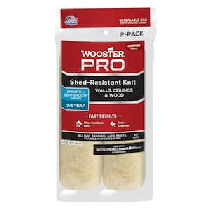 4-1/2 in. x 3/8 in. Pro Surpass Shed-Resistant Knit High-Density Fabric Cage Frame Mini Roller (2-Pack)