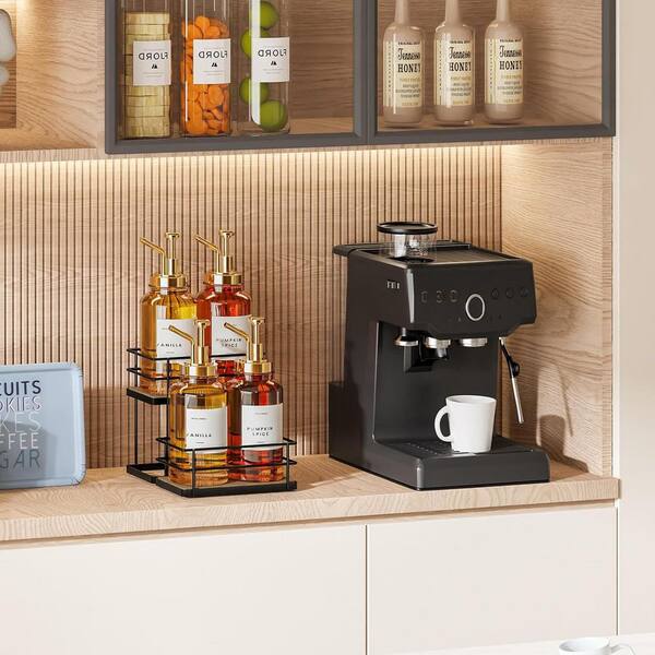Afoxsos Multi 7.72 in W x 6.93 in D 2-Tier Coffee Syrup Rack