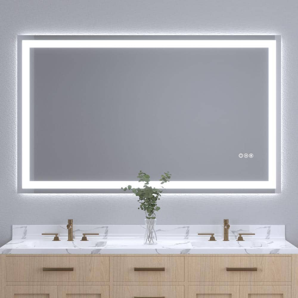 60 in.x36 in. Frameless Eco-Friendly Silver MirrorDual LED Light StripsFront and Back Lighting price history on PriceWatchPro